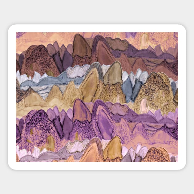 Spring Mountains Pattern Magnet by MitaDreamDesign